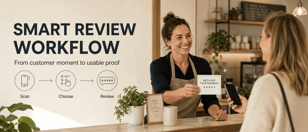 How to Create a Smart Review QR Code Workflow for a Local Business